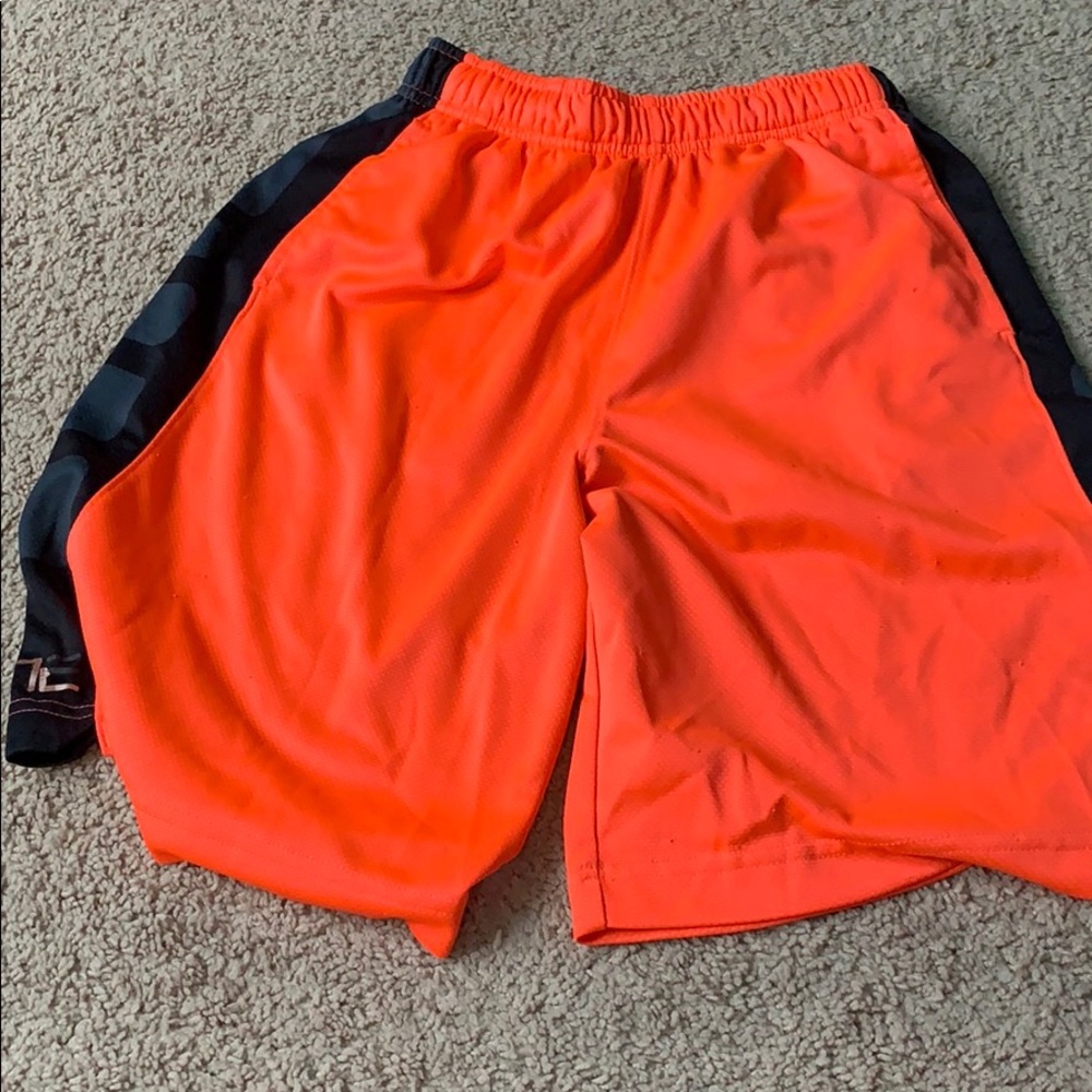 Neon orange Nike elite basketball shorts